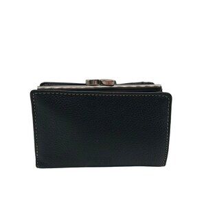 Elegant Black Leather Clutch